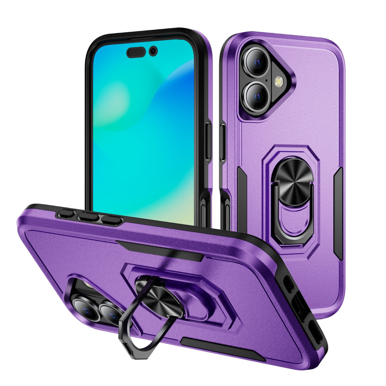 Coque robuste avec anneau pour iPhone 16 Plus Coque robuste avec anneau pour iPhone 16 Plus